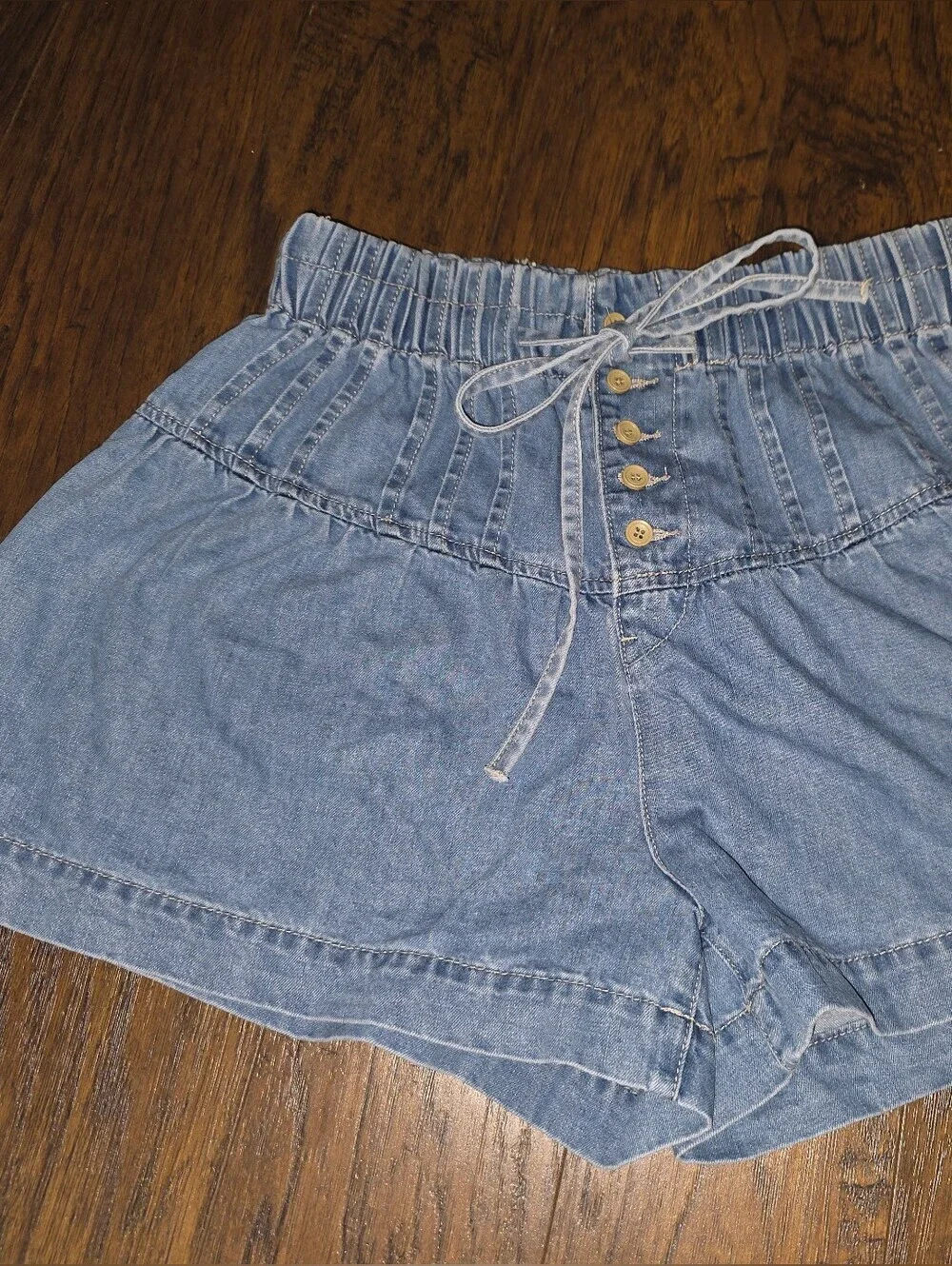 Casual High-Waist Blue Denim Mable Shorts